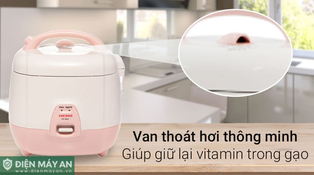 Nồi cơm điện 1.0L Cuckoo CR-0632 - Hồng